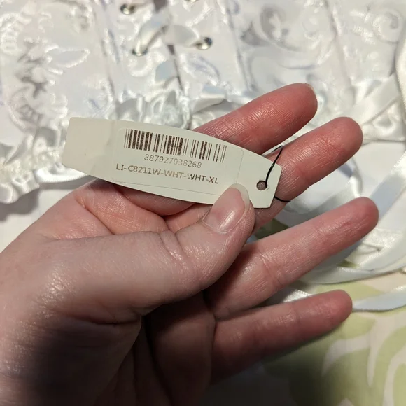 Adore Me White Ruffle Bustier - Picture 8 of 9